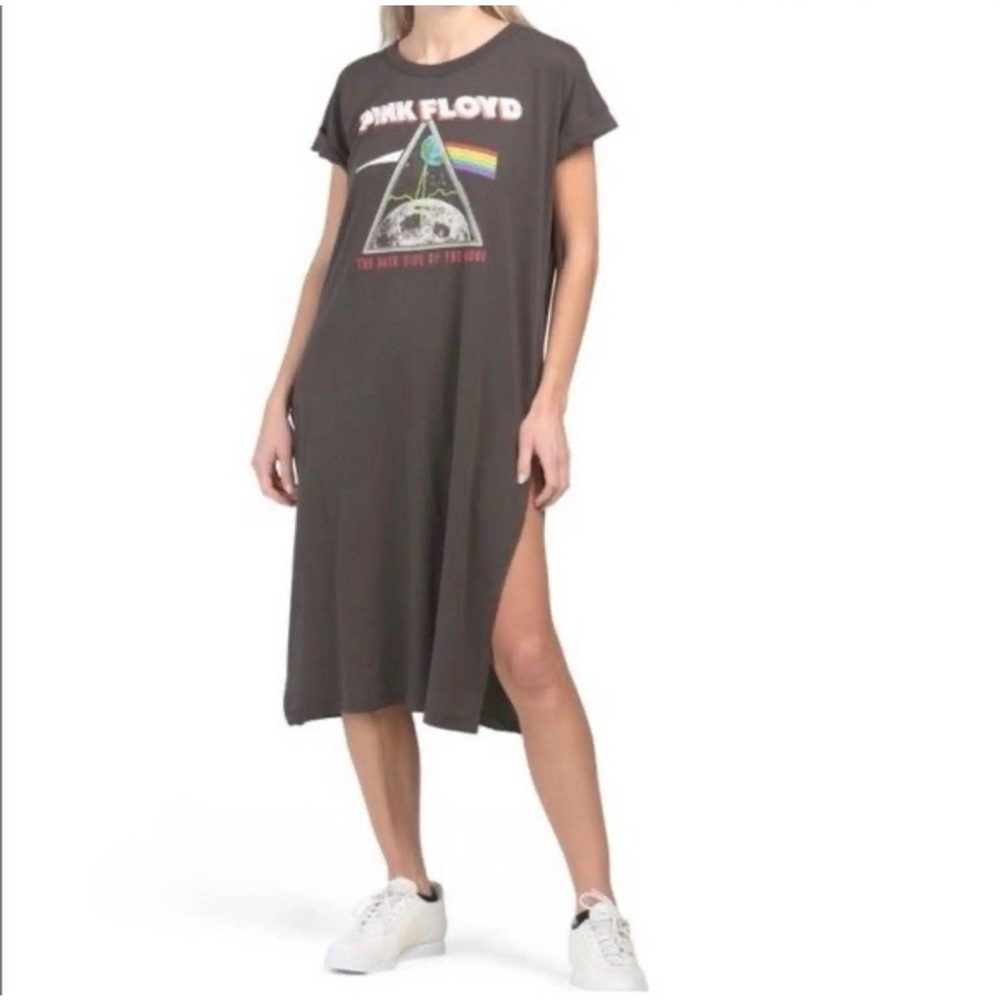 Chaser Pink Floyd Dark Side Of The Moon T-Shirt Dress Size S 100% Cotton